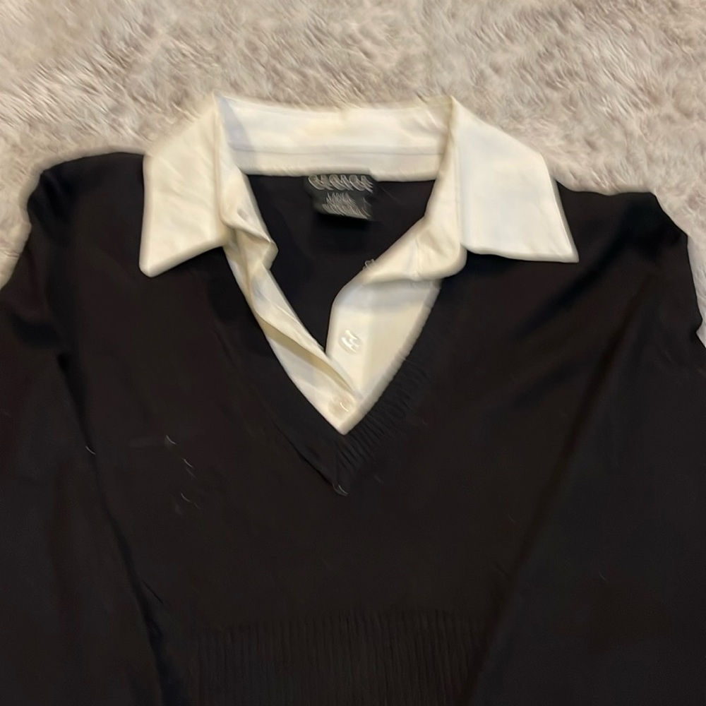 Women’s George sweater with attached blouse